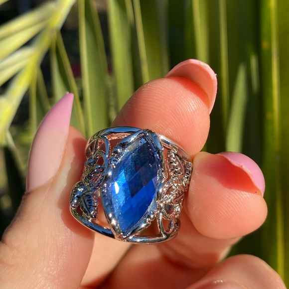 Jewelry - NEW 925 Sterling Silver Blue Stone Ring
